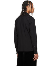 schwarzes Wolllangarmhemd von Dries Van Noten
