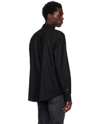 schwarzes Wolllangarmhemd von Frame
