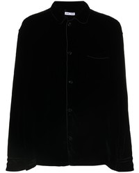 schwarzes Wolllangarmhemd von Cmmn Swdn