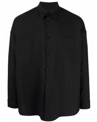schwarzes Wolllangarmhemd von Marni