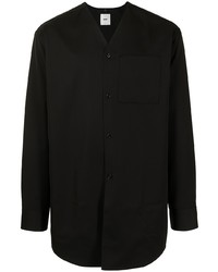 schwarzes Wolllangarmhemd von Oamc