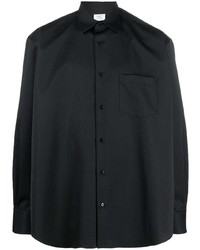 schwarzes Wolllangarmhemd von Vetements