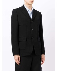 schwarzes Wollsakko von Comme des Garcons Homme Deux