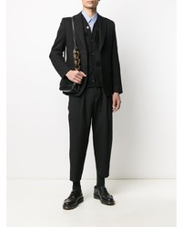 schwarzes Wollsakko von Comme des Garcons Homme Deux