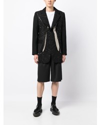 schwarzes Wollsakko von Comme Des Garcons Homme Plus