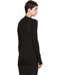 schwarzes Wollt-shirt von Rick Owens Lilies