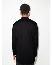 schwarzes Zweireiher-Sakko aus Baumwolle von Yohji Yamamoto