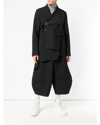 schwarzes Zweireiher-Sakko von Comme Des Garcons Homme Plus