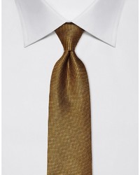 senf bedruckte Krawatte von Vincenzo Boretti