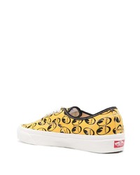 senf bedruckte Segeltuch niedrige Sneakers von Vans