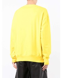 senf bedrucktes Sweatshirt von Moschino