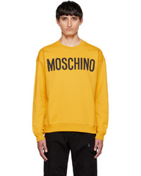 senf bedrucktes Sweatshirt von Moschino