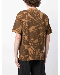 senf bedrucktes T-Shirt mit einem Rundhalsausschnitt von AAPE BY A BATHING APE