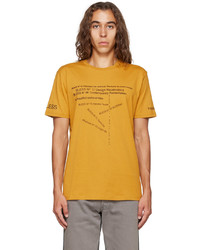 senf bedrucktes T-Shirt mit einem Rundhalsausschnitt von Bless