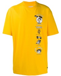 senf bedrucktes T-Shirt mit einem Rundhalsausschnitt von Buscemi