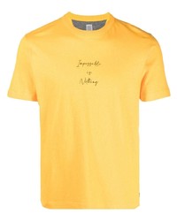 senf bedrucktes T-Shirt mit einem Rundhalsausschnitt von Eleventy