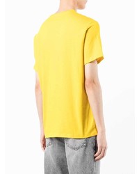 senf bedrucktes T-Shirt mit einem Rundhalsausschnitt von Armani Exchange