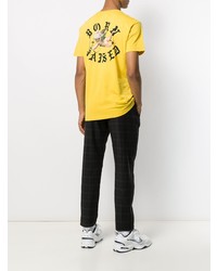 senf bedrucktes T-Shirt mit einem Rundhalsausschnitt von BornxRaised