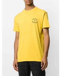 senf bedrucktes T-Shirt mit einem Rundhalsausschnitt von BornxRaised