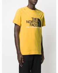 senf bedrucktes T-Shirt mit einem Rundhalsausschnitt von The North Face