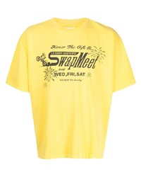senf bedrucktes T-Shirt mit einem Rundhalsausschnitt von HONOR THE GIFT