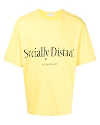 senf bedrucktes T-Shirt mit einem Rundhalsausschnitt von Ih Nom Uh Nit