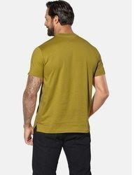 senf bedrucktes T-Shirt mit einem Rundhalsausschnitt von Jan Vanderstorm