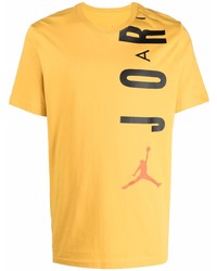 senf bedrucktes T-Shirt mit einem Rundhalsausschnitt von Jordan