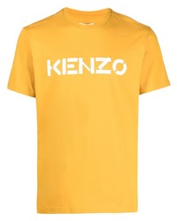senf bedrucktes T-Shirt mit einem Rundhalsausschnitt von Kenzo