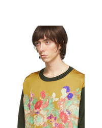 senf bedrucktes T-Shirt mit einem Rundhalsausschnitt von Dries Van Noten