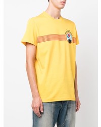 senf bedrucktes T-Shirt mit einem Rundhalsausschnitt von DSQUARED2