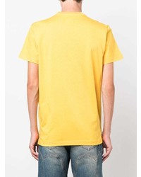 senf bedrucktes T-Shirt mit einem Rundhalsausschnitt von DSQUARED2