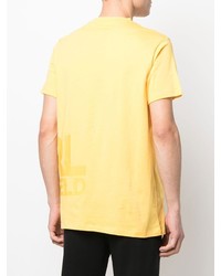 senf bedrucktes T-Shirt mit einem Rundhalsausschnitt von Karl Lagerfeld