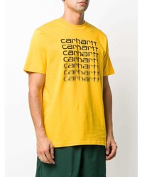 senf bedrucktes T-Shirt mit einem Rundhalsausschnitt von Carhartt WIP