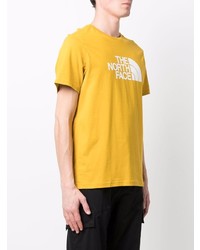 senf bedrucktes T-Shirt mit einem Rundhalsausschnitt von The North Face