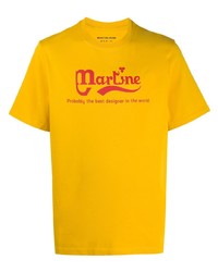 senf bedrucktes T-Shirt mit einem Rundhalsausschnitt von Martine Rose