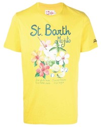senf bedrucktes T-Shirt mit einem Rundhalsausschnitt von MC2 Saint Barth
