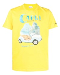senf bedrucktes T-Shirt mit einem Rundhalsausschnitt von MC2 Saint Barth