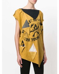 senf bedrucktes T-Shirt mit einem Rundhalsausschnitt von Vivienne Westwood Anglomania