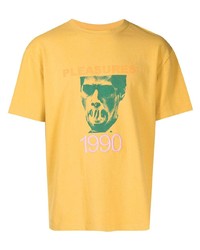 senf bedrucktes T-Shirt mit einem Rundhalsausschnitt von Pleasures