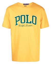 senf bedrucktes T-Shirt mit einem Rundhalsausschnitt von Polo Ralph Lauren