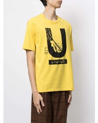 senf bedrucktes T-Shirt mit einem Rundhalsausschnitt von UNDERCOVE
