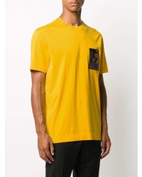 senf bedrucktes T-Shirt mit einem Rundhalsausschnitt von Z Zegna