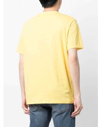 senf bedrucktes T-Shirt mit einem Rundhalsausschnitt von Armani Exchange