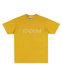 senf bedrucktes T-Shirt mit einem Rundhalsausschnitt von Stadium Goods