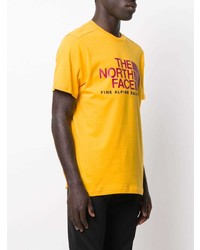 senf bedrucktes T-Shirt mit einem Rundhalsausschnitt von The North Face