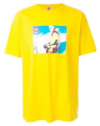 senf bedrucktes T-Shirt mit einem Rundhalsausschnitt von Supreme