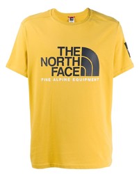 senf bedrucktes T-Shirt mit einem Rundhalsausschnitt von The North Face