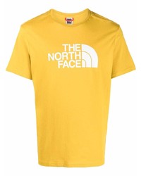 senf bedrucktes T-Shirt mit einem Rundhalsausschnitt von The North Face