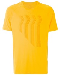 senf bedrucktes T-Shirt mit einem Rundhalsausschnitt von Track & Field